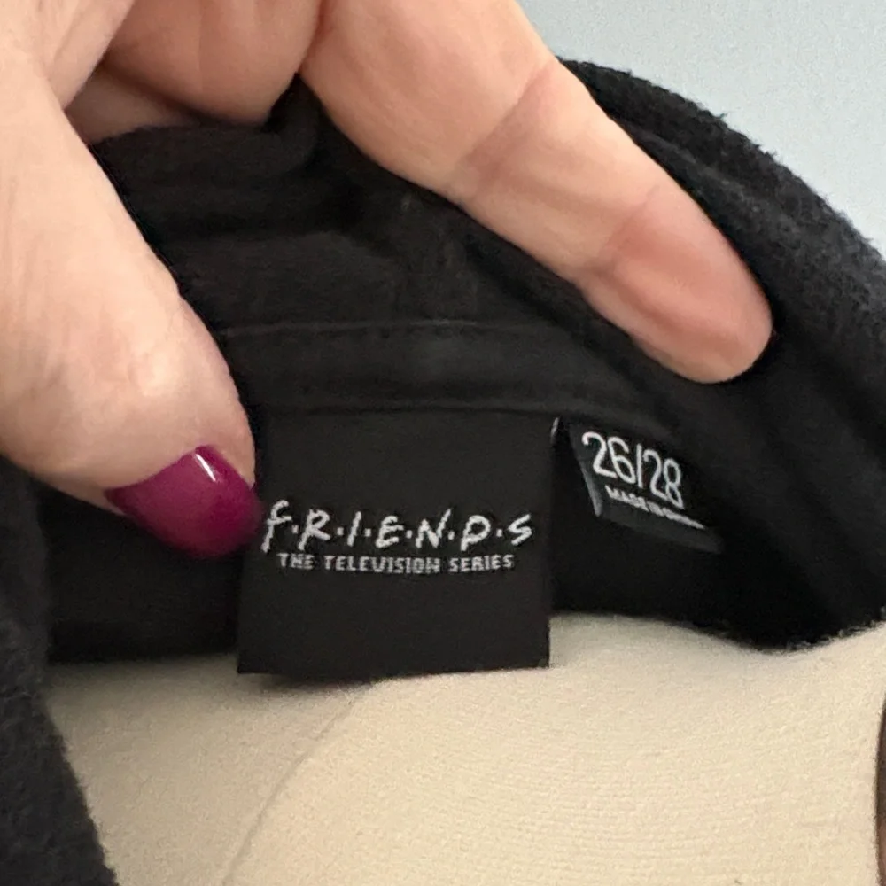 FRIENDS Black Hoodie with White Text - Picture 2 of 7